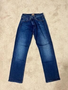 MOTHER Mid Rise Rider Flood Jeans Size 28 Dark Wash Ankle - like new